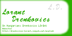 lorant drenkovics business card